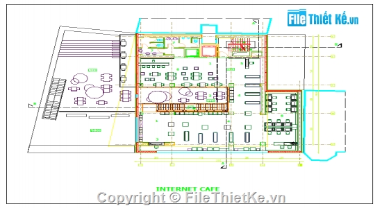 nhà hàng,cad nhà,bản vẽ nhà hàng